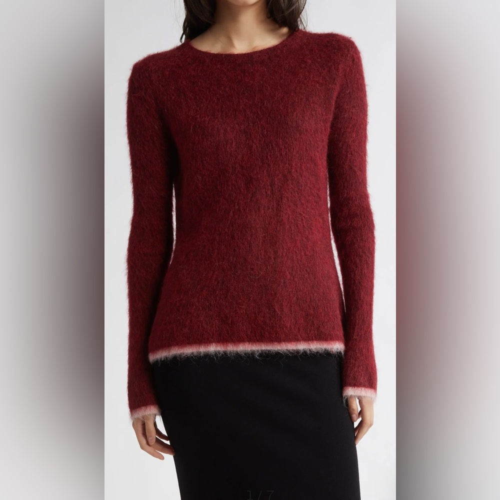 ZANKOV Taisa Open-Back Brushed Alpaca Mohair Sweater size  M NWOT